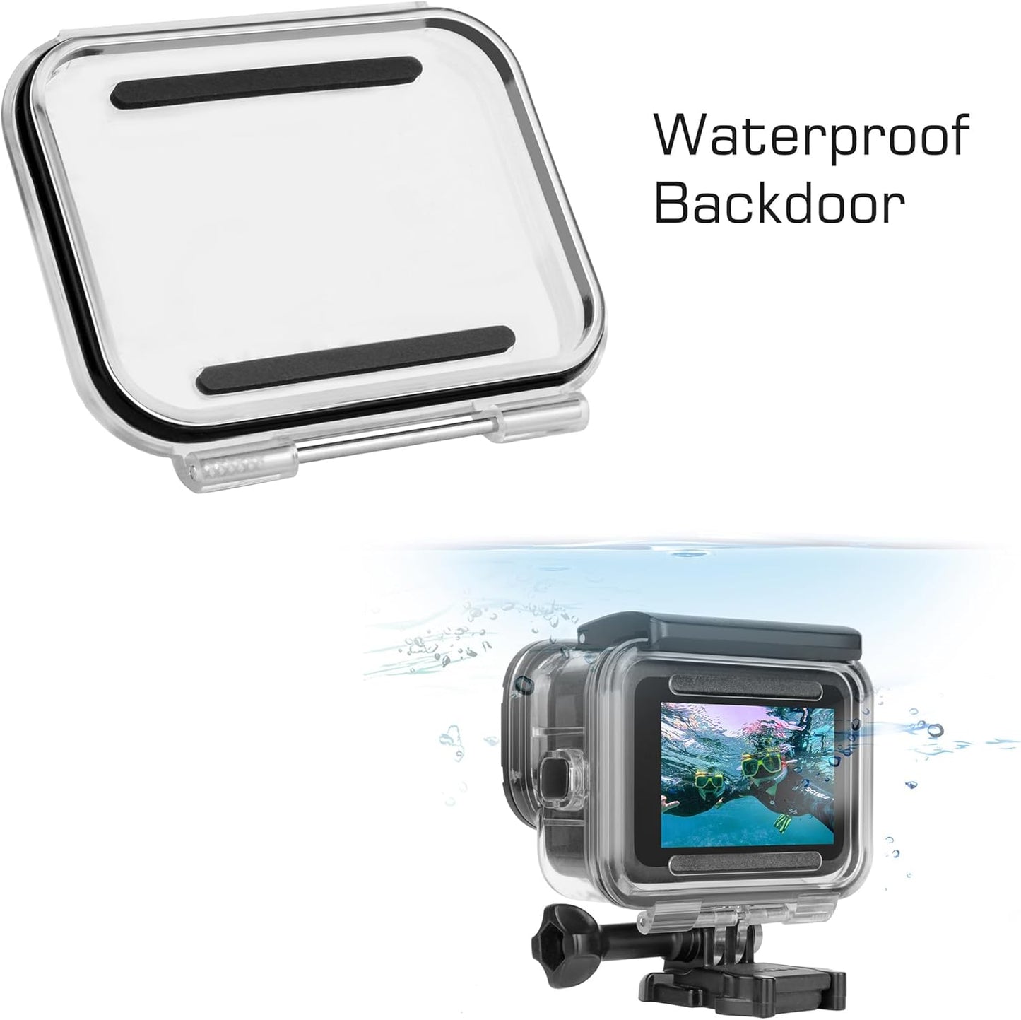 Housing Case Waterproof & Skeleton Backdoor Protective for GoPro Hero 13 12 11 10 9 Action Camera Standard Size