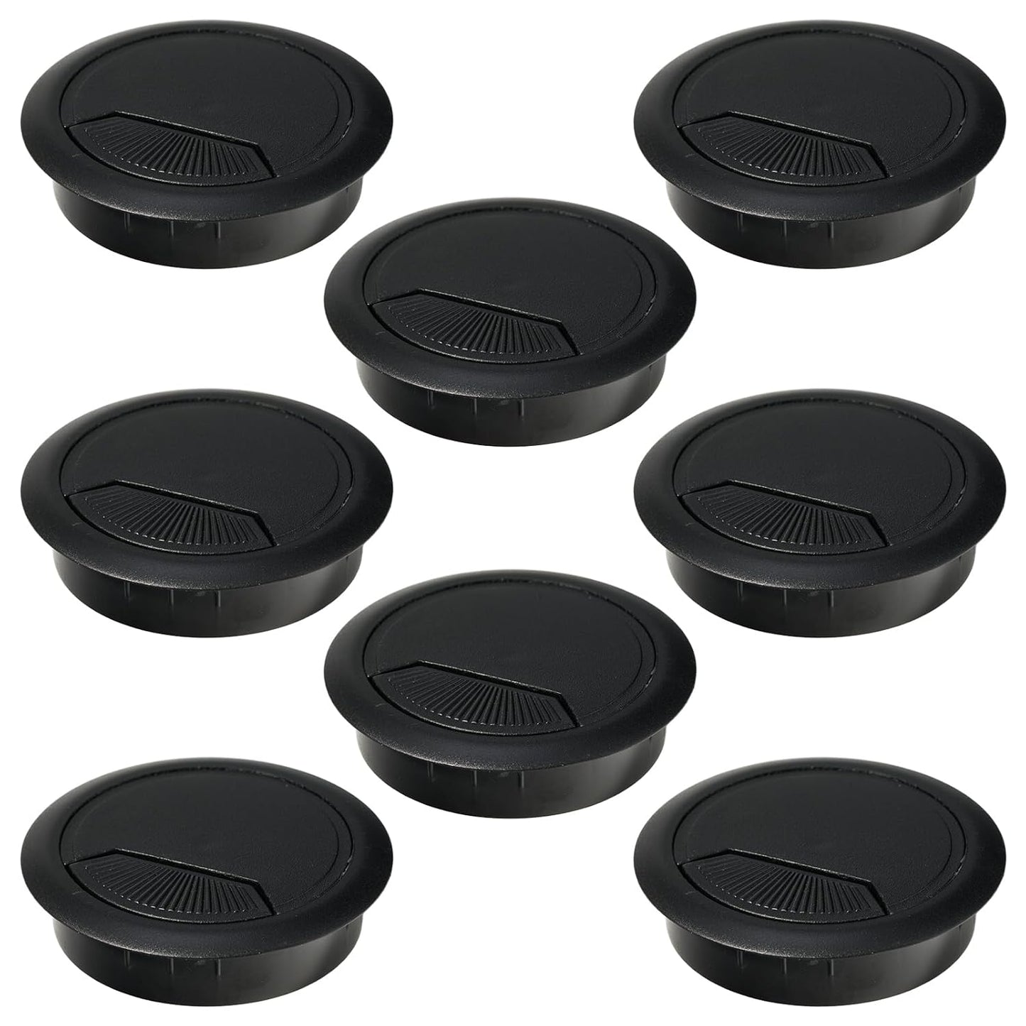 Desk Grommet 2 inch(50mm)8 Pcs, Desk Hole Grommet, Cable Grommet, Desk Hole Cover, Desk Cord Hole Cover, Desk Cable Hole Cover, Desk Wire Hole Insert, Furniture Hole Cover(Black Grommets)