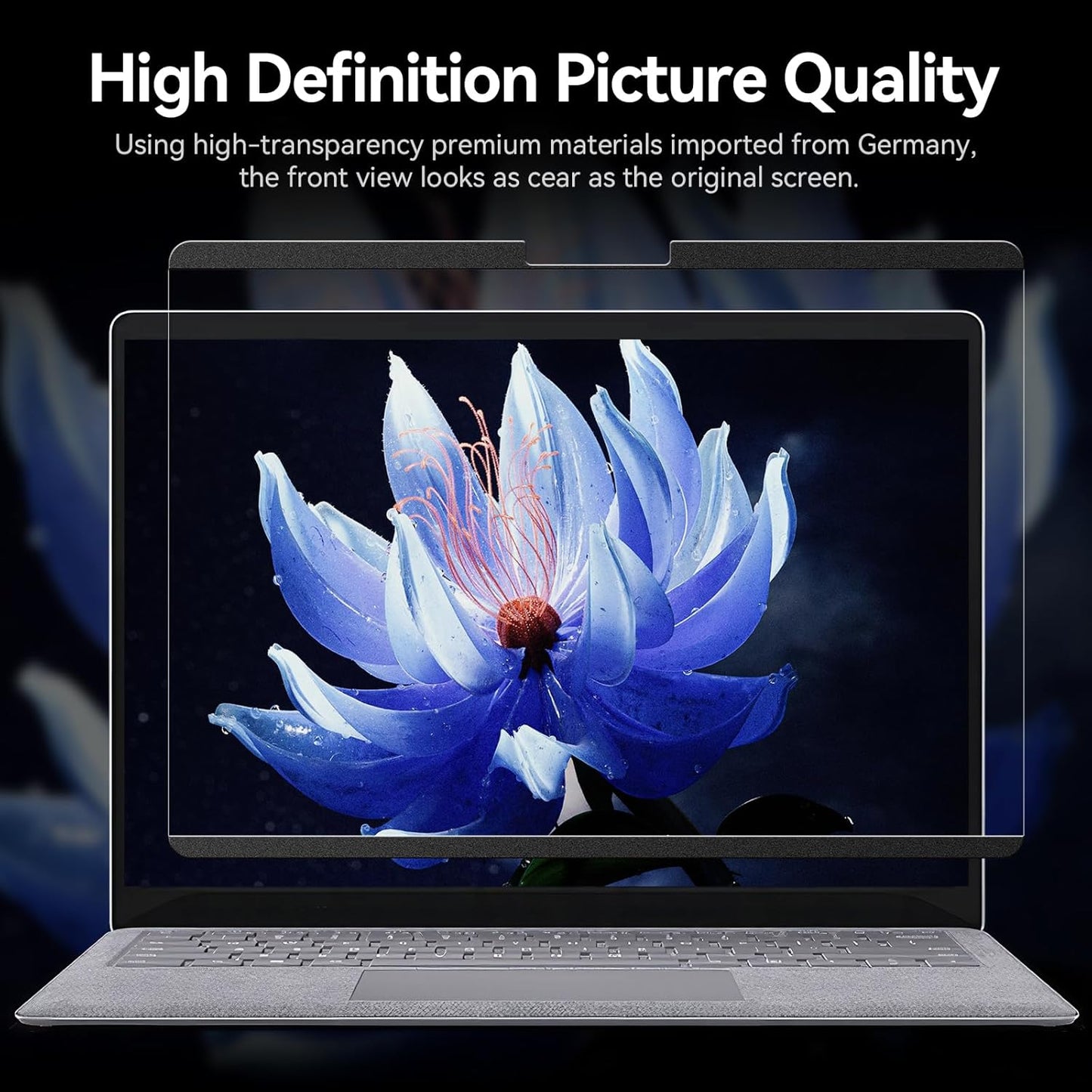 Magnetic Privacy Filter Compatible with 13.5 Inch Surface Laptop 5/4/3/2/1, Removable Anti-Glare Blue Light Laptop Privacy Screen Black Security Private