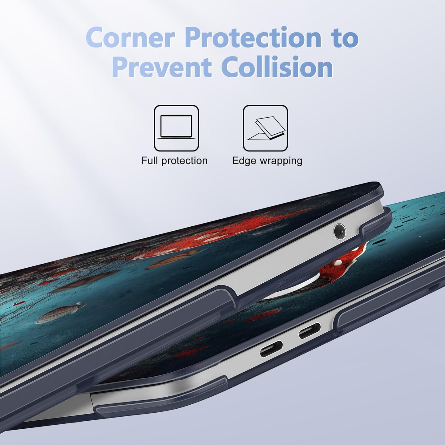 May Chen for New MacBook Pro 13 Case 2022 2020 Release (A2338 M1 M2/A2289/A2251), Plastic Crystal Hard Shell Case Cover with Keyboard Cover for MacBook Pro 13-inch Touch Bar, Mushrooms