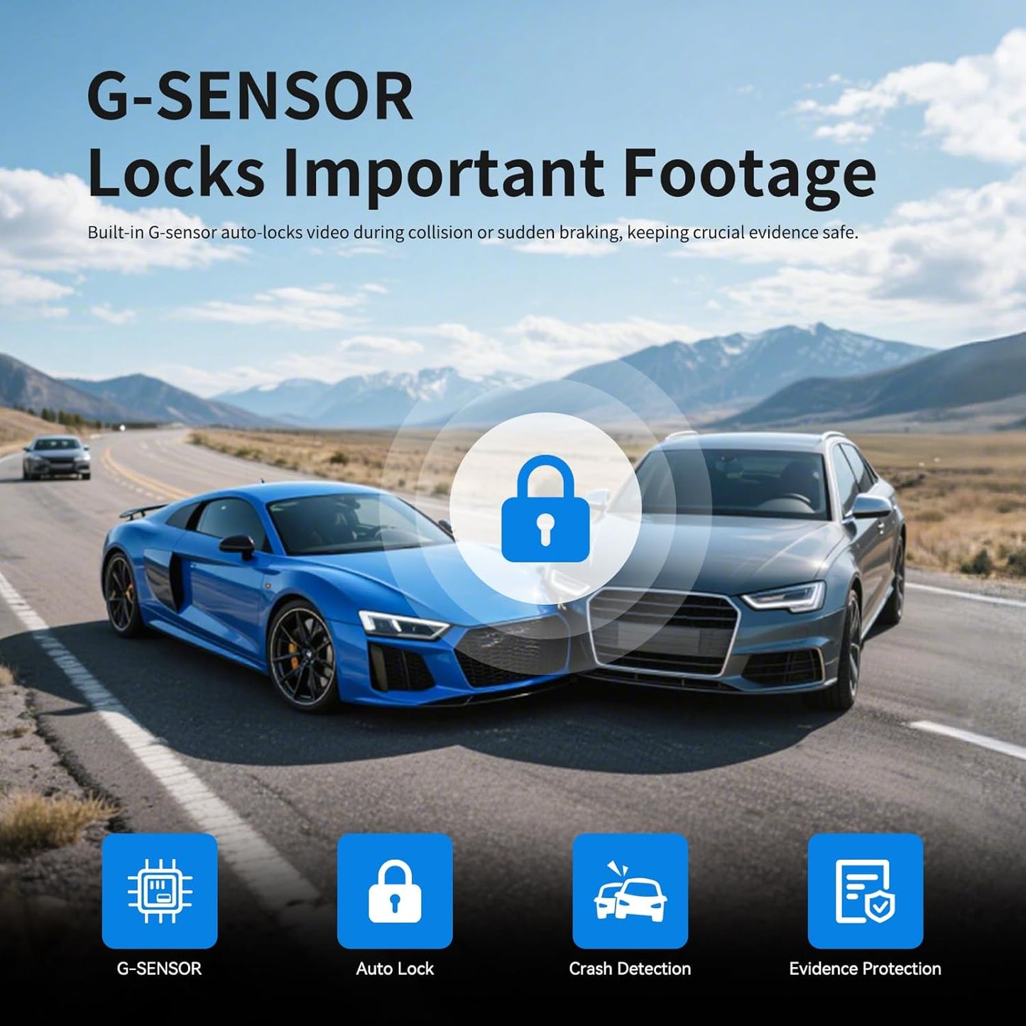 JOMISE G814 11" 4K+2.5K Rear View Mirror Camera — No WiFi/Bluetooth, Mirror Dash Cam Front and Rear, Pure Evidence Recorder, Dash Cam for Cars, 3X Zoom, 64GB Card Included