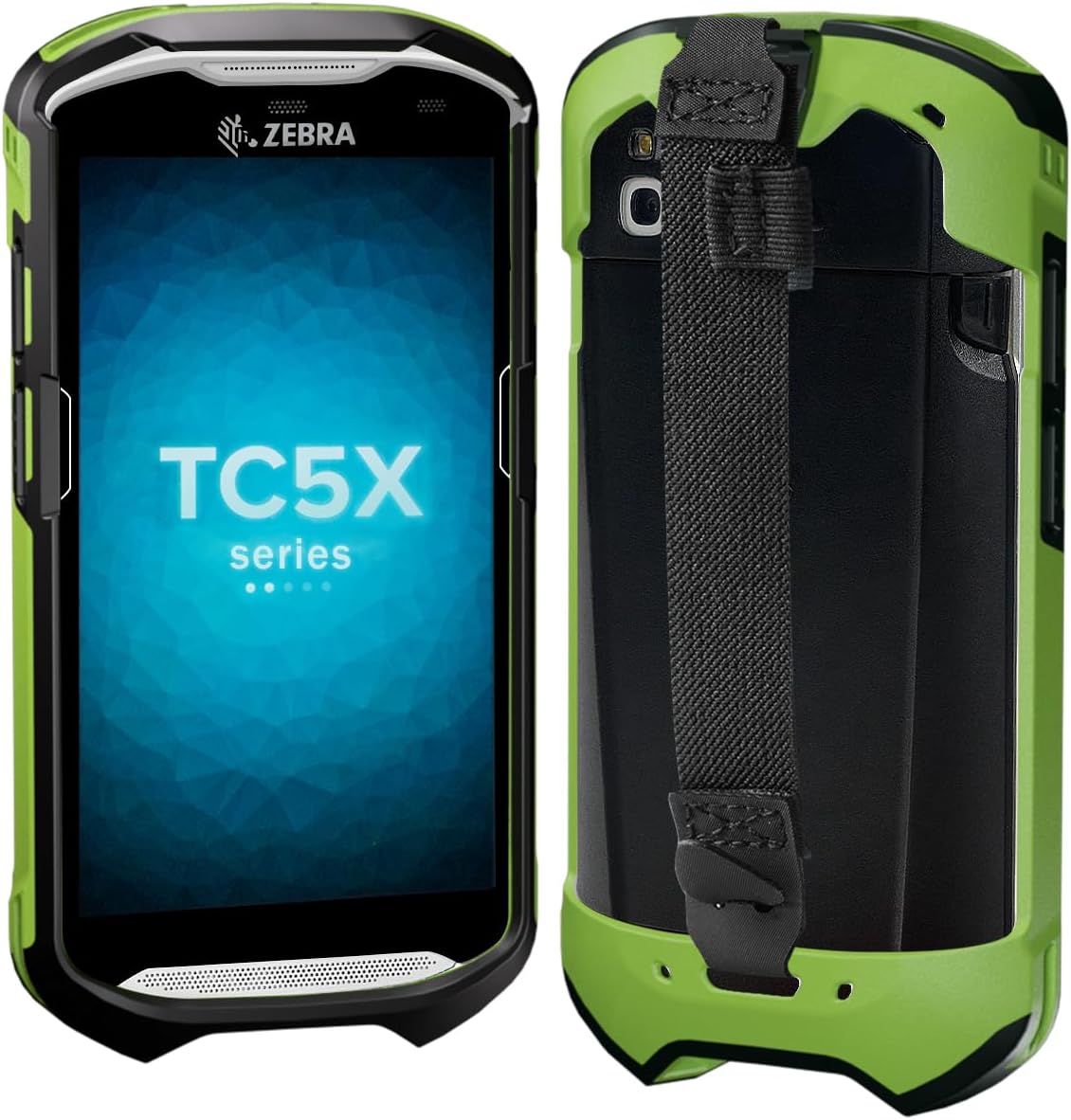 Case for Zebra TC51 TC510K TC52 TC52X TC56 TC57 TC57X TC520 TC520K – Rugged Protective Cover with Strap, Bumper, Boot-Style Holster, Handheld Barcode Scanner Accessory SG-TC51-EXO1-01 (Green)