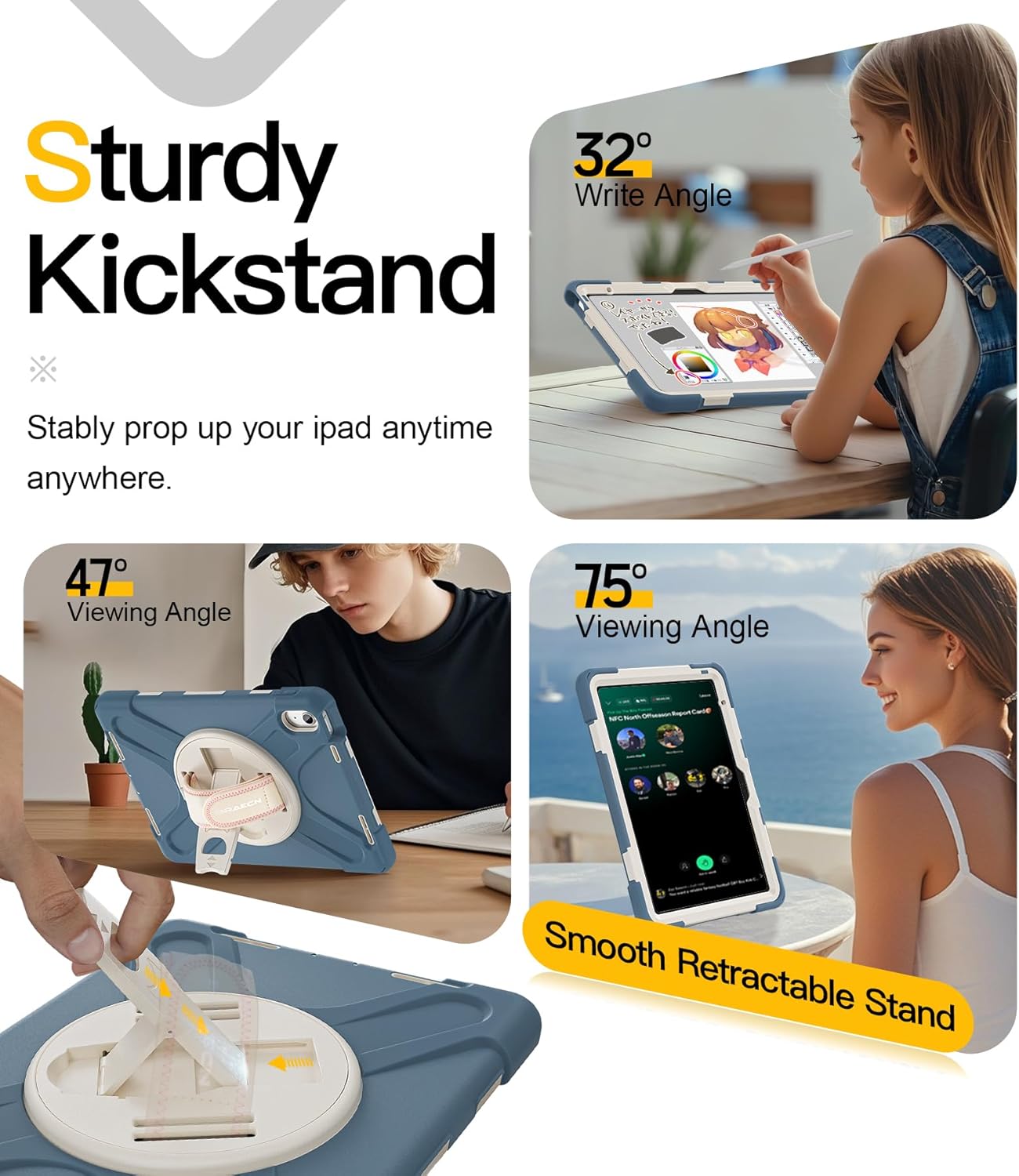 BRAECN for iPad (A16) 11th/10th Generation case 11/10.9 inch 2025/2022