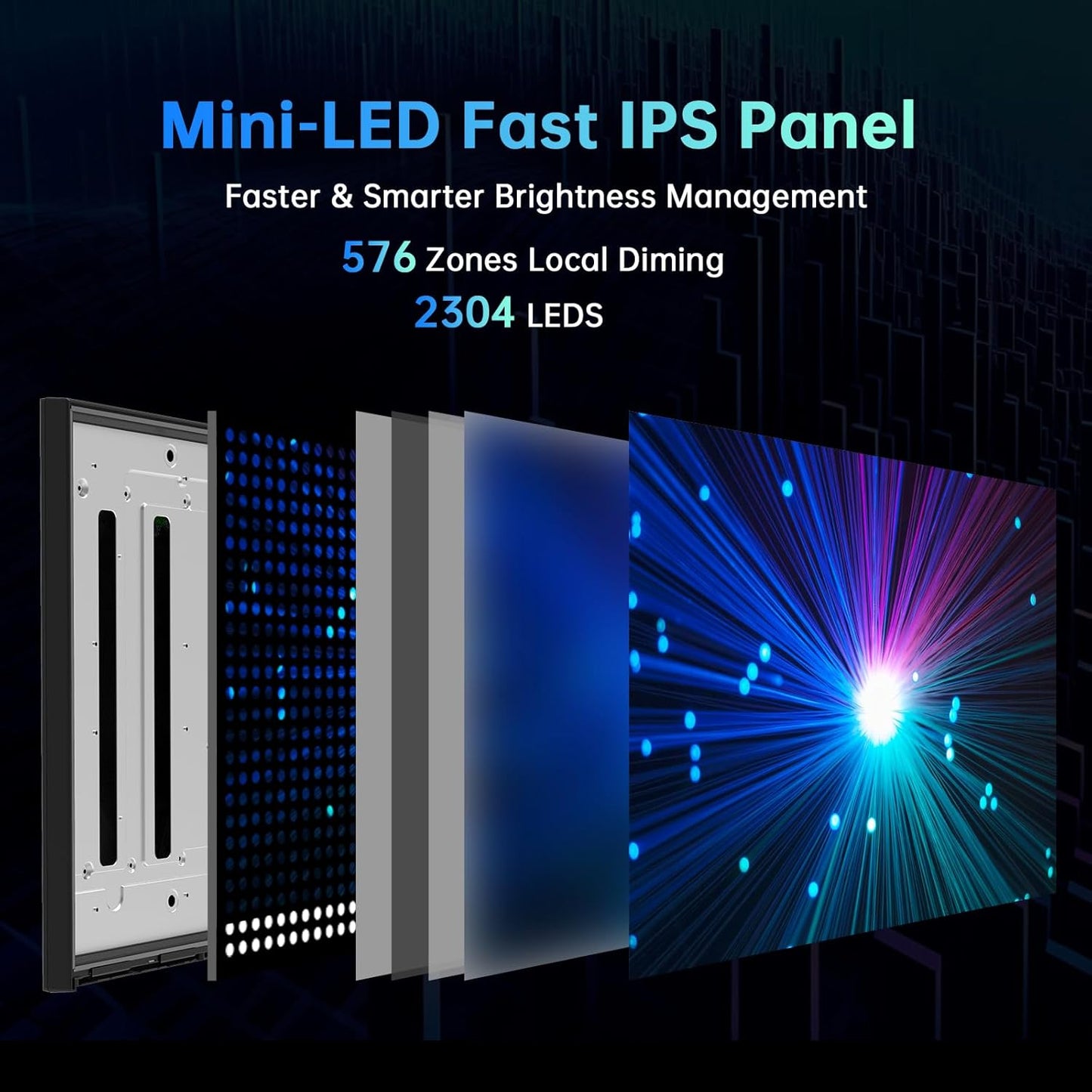 KTC 27 Inch 4K Mini LED Monitor, Fast IPS, HDR1000 160Hz 144Hz Gaming Monitor, Speakers, Type-C 90W, HDMI/DP/USB, Swivel/Height/Pivot/Tilt, VESA, Vertical Monitor for Gaming & PC