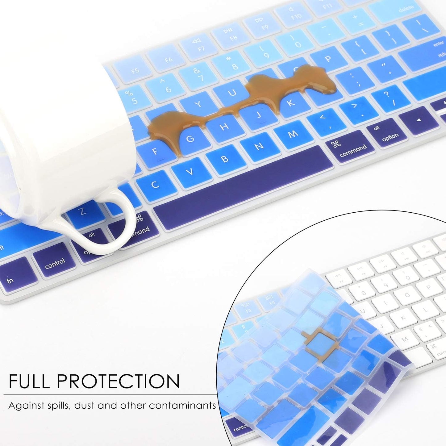 Allinside Ombre Blue Cover for Apple Magic Keyboard (MLA22LL/A) with US Layout