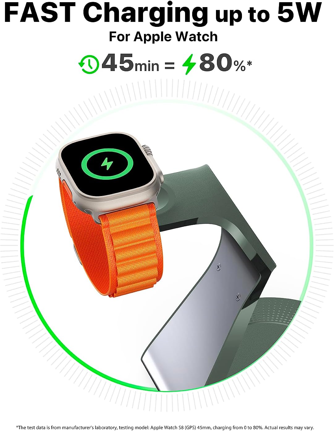 3 in 1 Charging Station for Apple Devices, Mag-Safe Charger Stand Fast Charging, Wireless Charger for iPhone 16/15/14/13/12 Series, & AirPods, & iWatch (USB-C Charger Included)