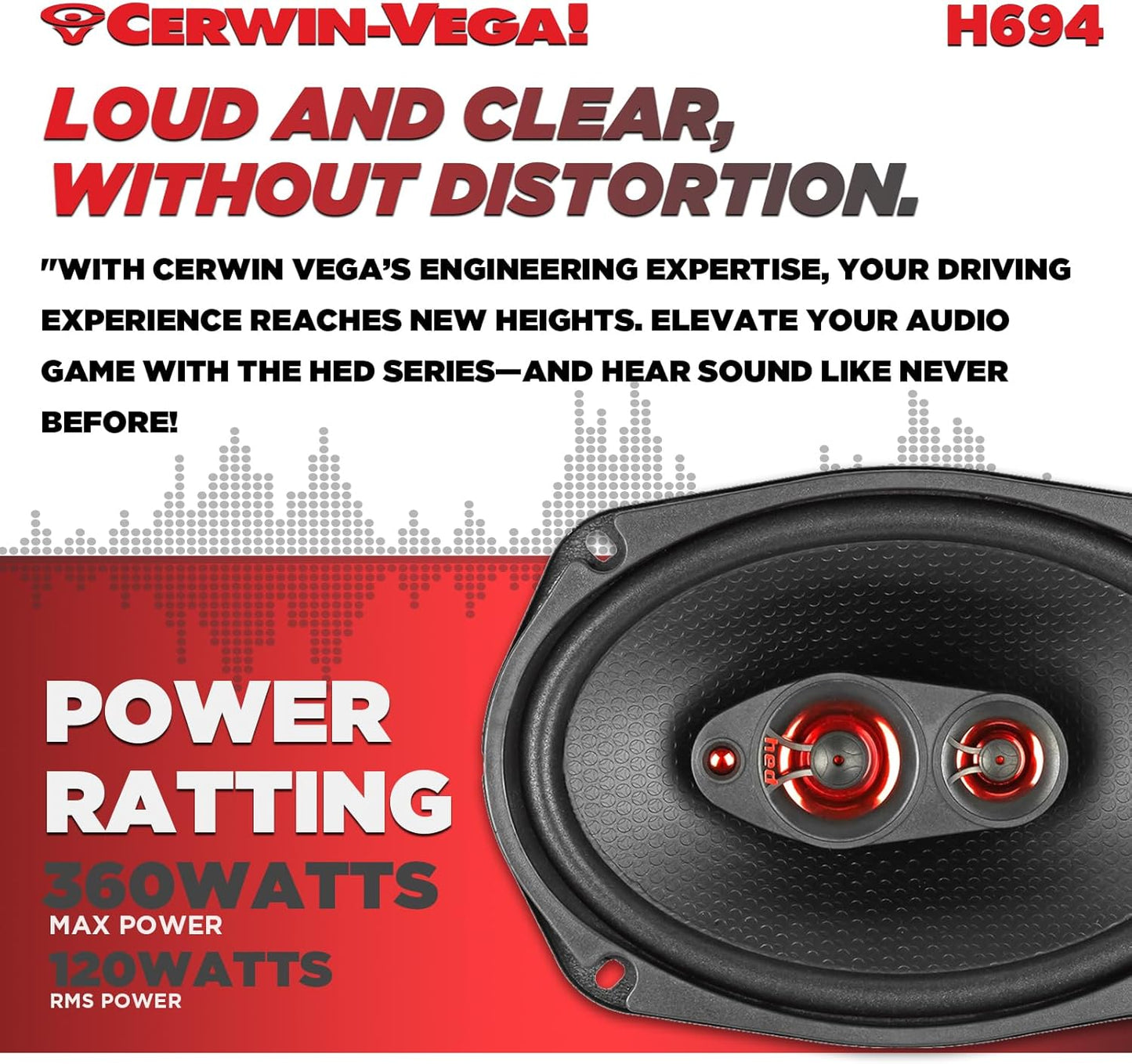 CERWIN-VEGA! HED 2025 Edition – 6.94” 2-Way Coaxial Full Range Speaker System - H694