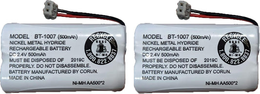 JustGreatDealz Battery BT-1007 BT1007 BT904 BT-904 BT1015 BT-1015 BBTY0651101 BBTY0460001 BBTY0510001 BBTY0624001 BBTY0700001 HHR-P506 HHR-P506A Compatible with Uniden Telephones (2-Pack)