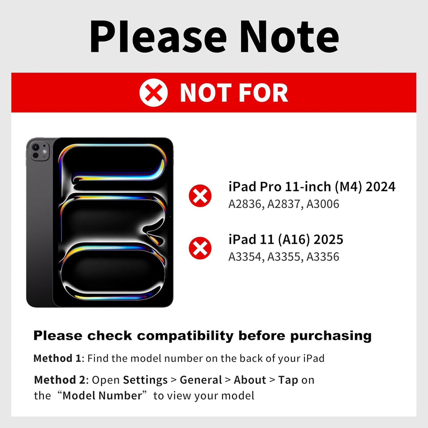 iPad Air 11 inch Case with Keyboard (M3 2025 / M2 2024) & iPad Pro 11 inch (4th/3rd/2nd/1st Gen), Magic Keyboard for 10.9" iPad Air (5th/4th Gen) with 7 Colors Backlight, Multi-Touch Trackpad