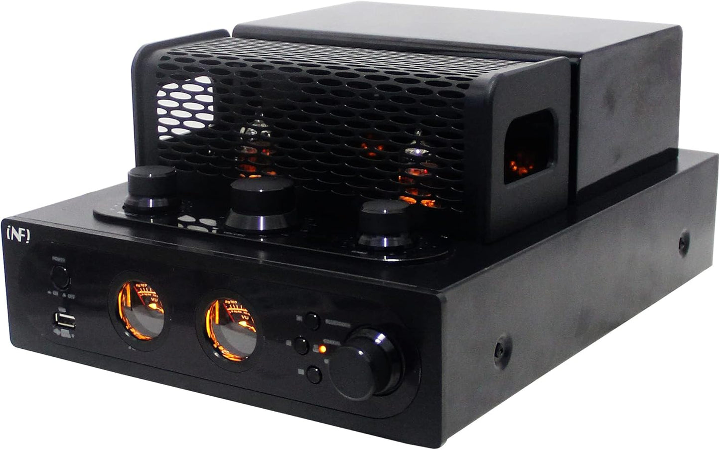 INFI Audio Hybrid Class AB Tube Amplifier 6N3 Power Amp with Bluetooth Home Audio HiFi Stereo Receiver Integrated Amp AUX Bluetooth USB Charger Optical Coaxial Sub-Out