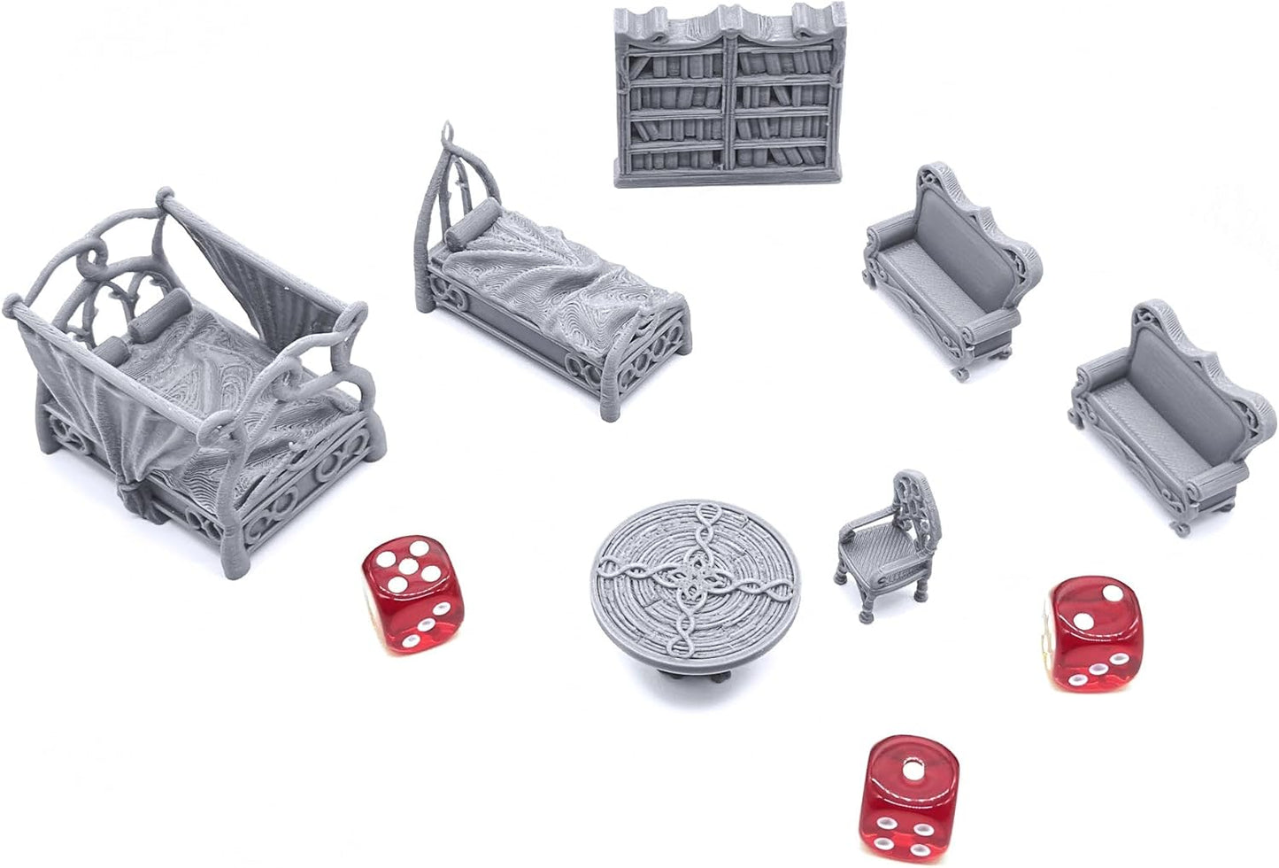 EnderToys Elegant Furniture by Printable Scenery, 3D Printed Tabletop RPG Scenery and Wargame Terrain 28mm Miniatures