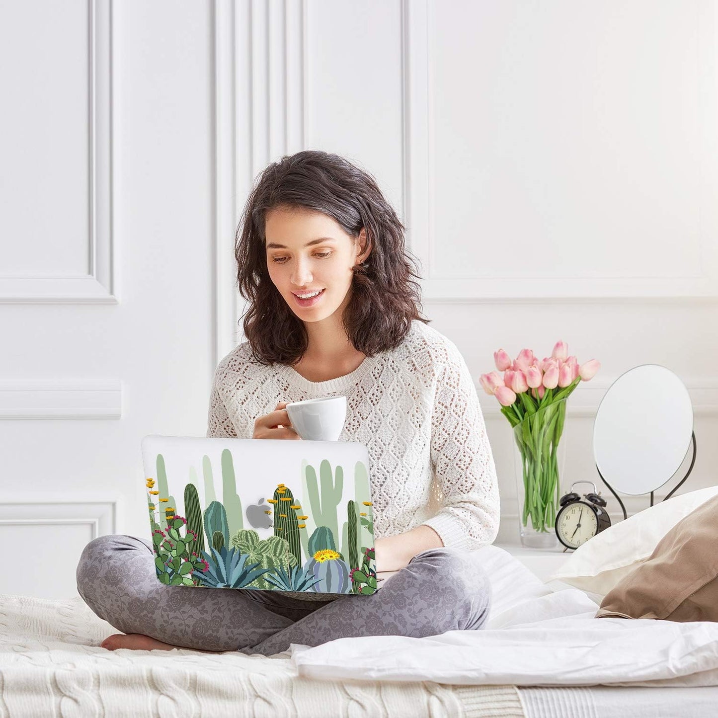 Case for MacBook Pro 13 inch M2 M1 A2338 A2289 A2251 A2159 A1989 A1706 A1708 2023-2016 Release, Matte Clear Hard Cover&Keyboard Cover&Screen Protector for Mac Pro 13.3 with Touch ID, Cactus