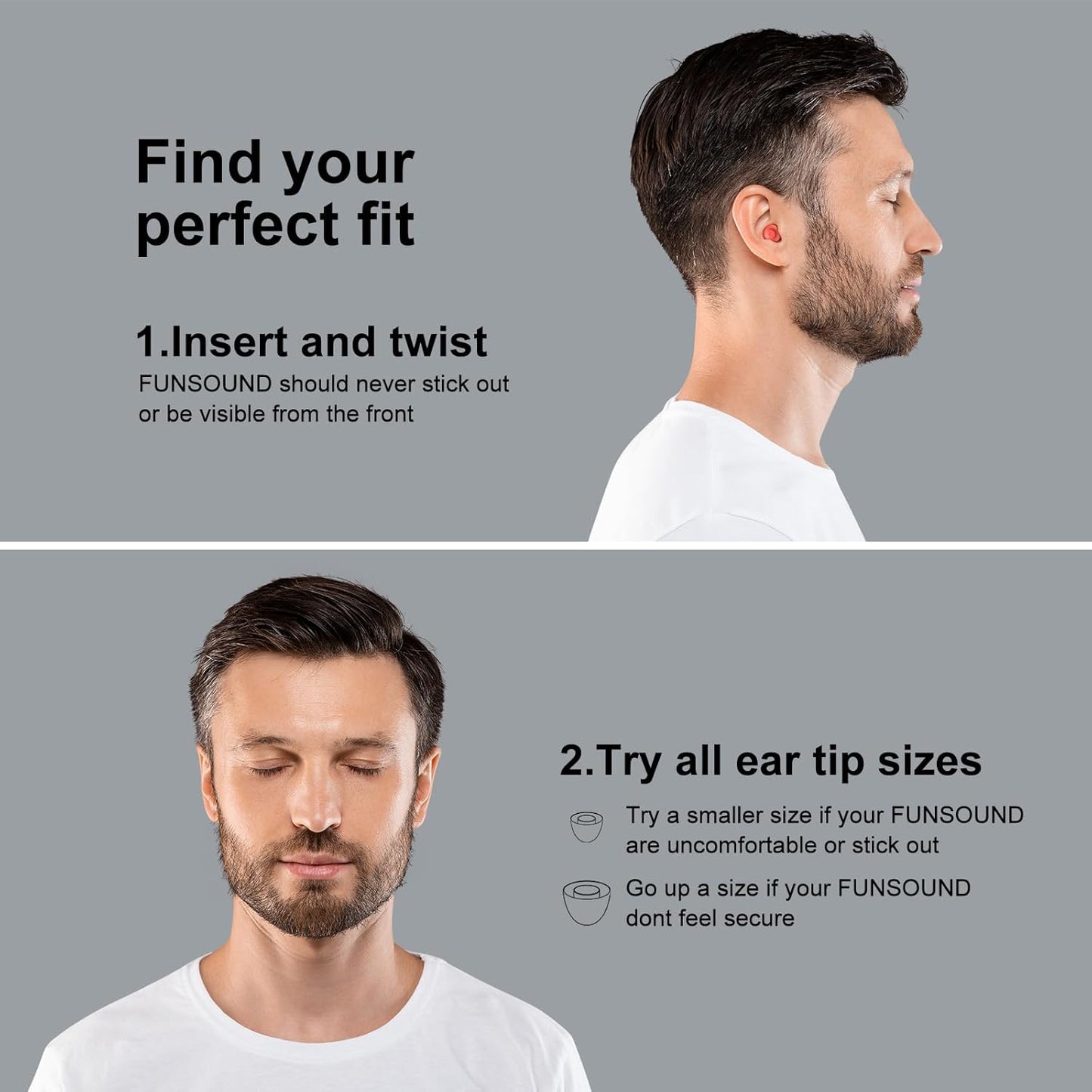 Ear Plugs for Sleeping Noise Reduction Reuseable, Concerts, Focus, Travel, Work, High Fidelity – 7 Pairs Eartips – Flexible Soft – Touch – NRR of 24 and 27 dB Noise Cancelling (Red)