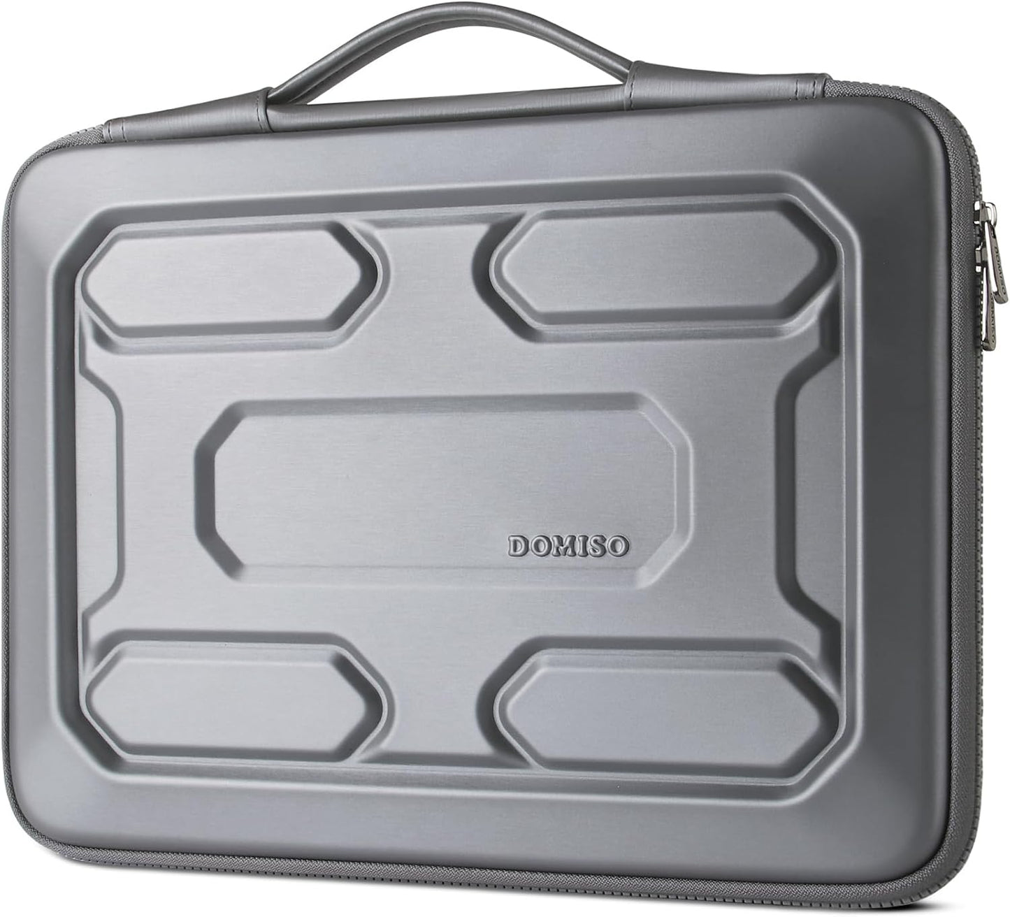 DOMISO 15.6 inch Laptop Sleeve with Handle Shockproof Waterproof EVA Protective Case for 15.6" Yoga 720 IdeaPad 310 320 ThinkPad T570/Legion 5 Gen 6/HP Envy 15/15.6" Notebooks, Silver