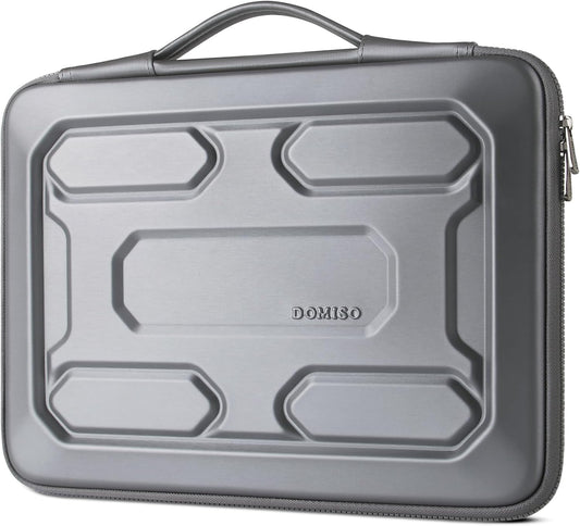 DOMISO 15.6 inch Laptop Sleeve with Handle Shockproof Waterproof EVA Protective Case for 15.6" Yoga 720 IdeaPad 310 320 ThinkPad T570/Legion 5 Gen 6/HP Envy 15/15.6" Notebooks, Silver