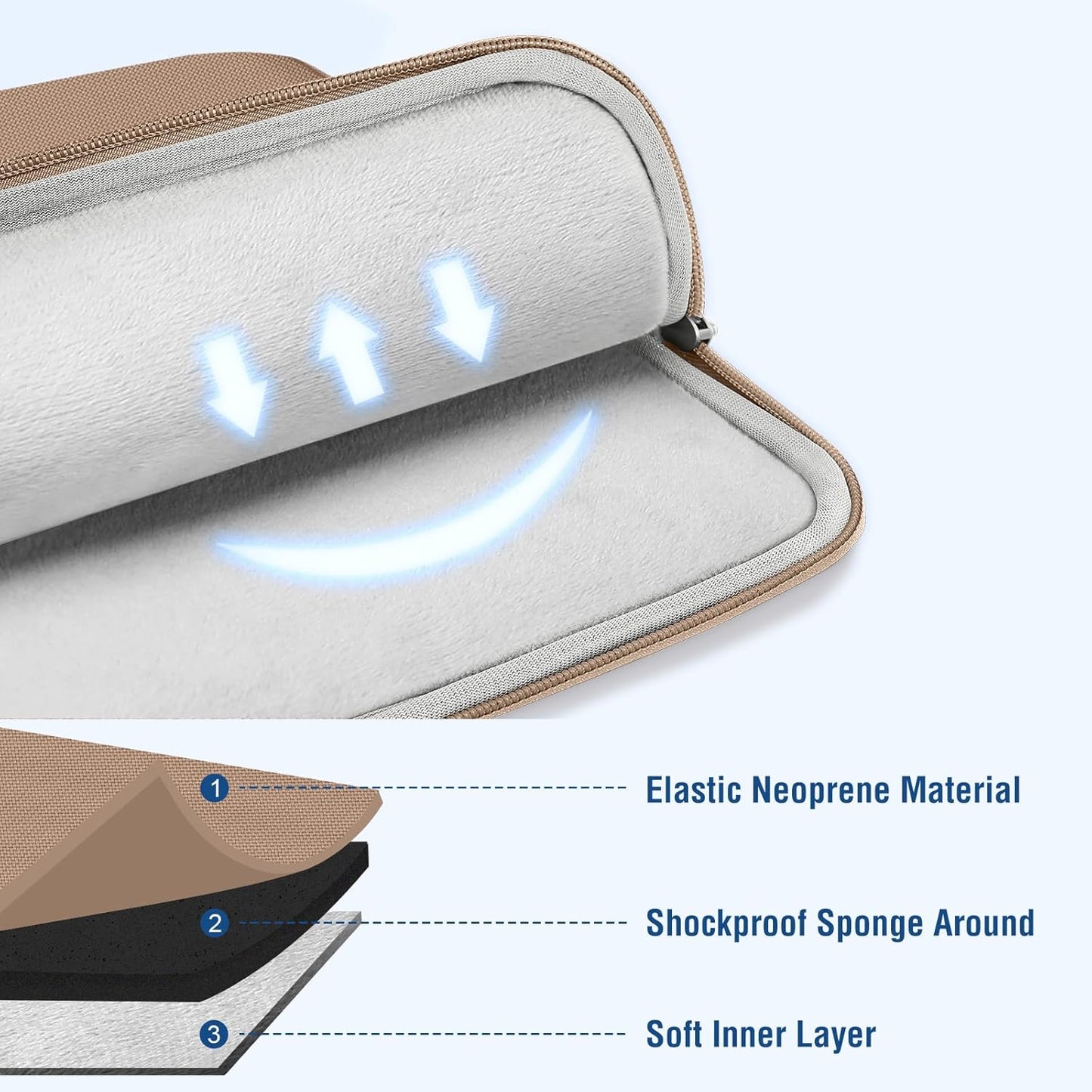 MOSISO Laptop Case 13.3 inch, 13-13.3 inch Laptop Sleeve Compatible with MacBook Air/Pro 13 / Pro 14, HP Dell ASUS Lenovo Notebook, Polyester Vertical Computer Sleeve Bag with Pocket, Bronze Brown