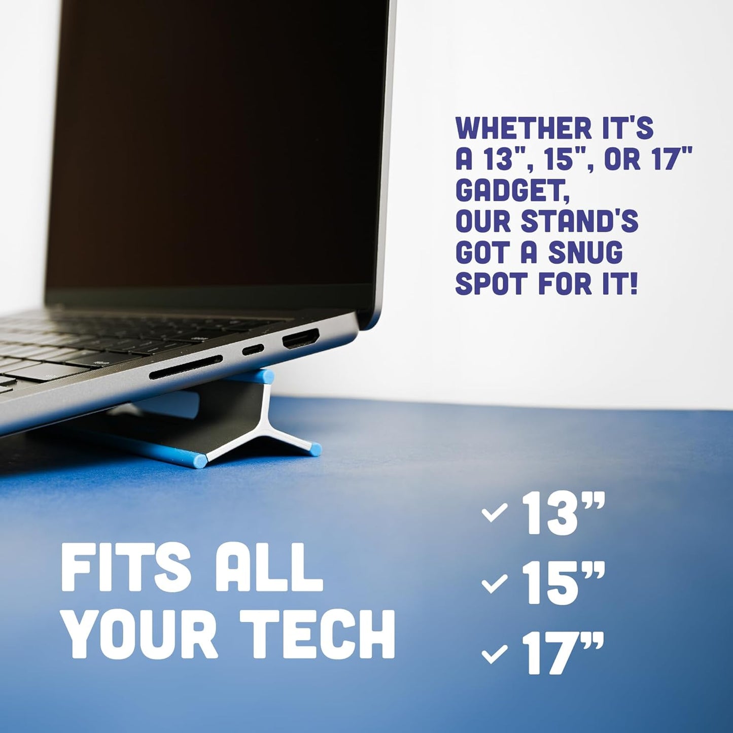 Steepy Portable Laptop Riser - 3 Height Adjustable Stand for Desk