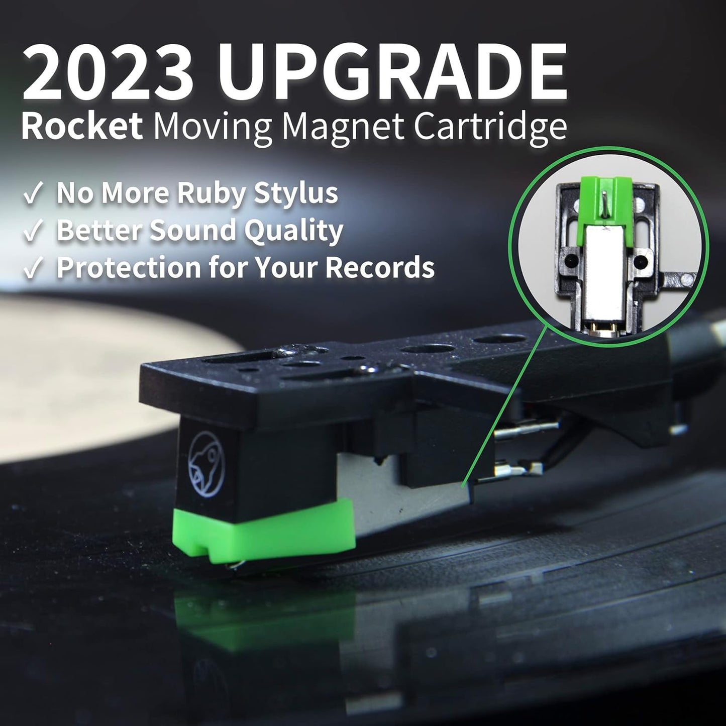 Arkrocket Discovery II 3-Speed Bluetooth Record Player Retro Console Turntable with Built-in Speakers and Removable Legs (Brown)