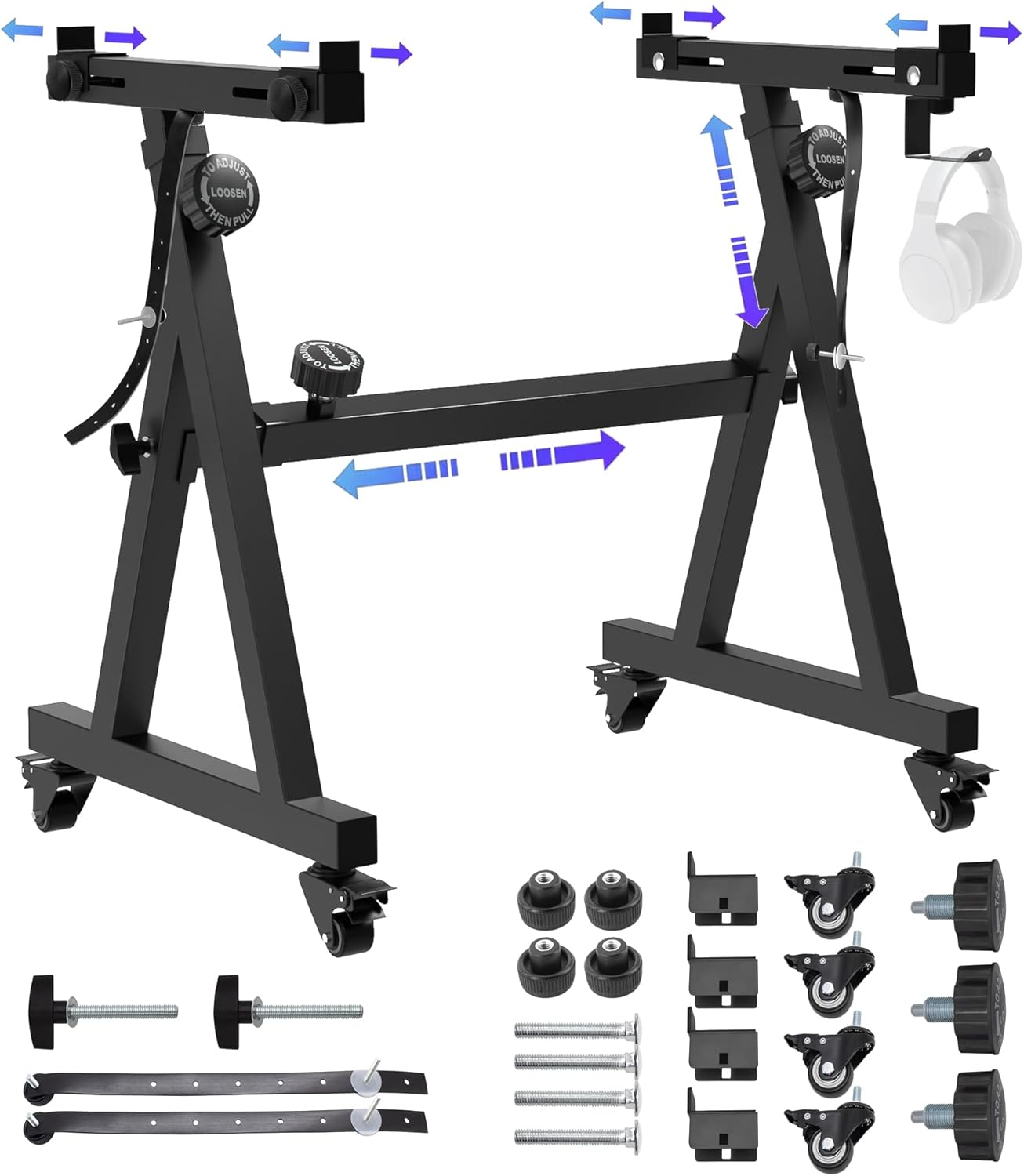 Universal Keyboard Stand, Z-style Heavy-Duty Piano Stand, Adjustable and Portable Piano Keyboard Stand for 61 and 88 Keys