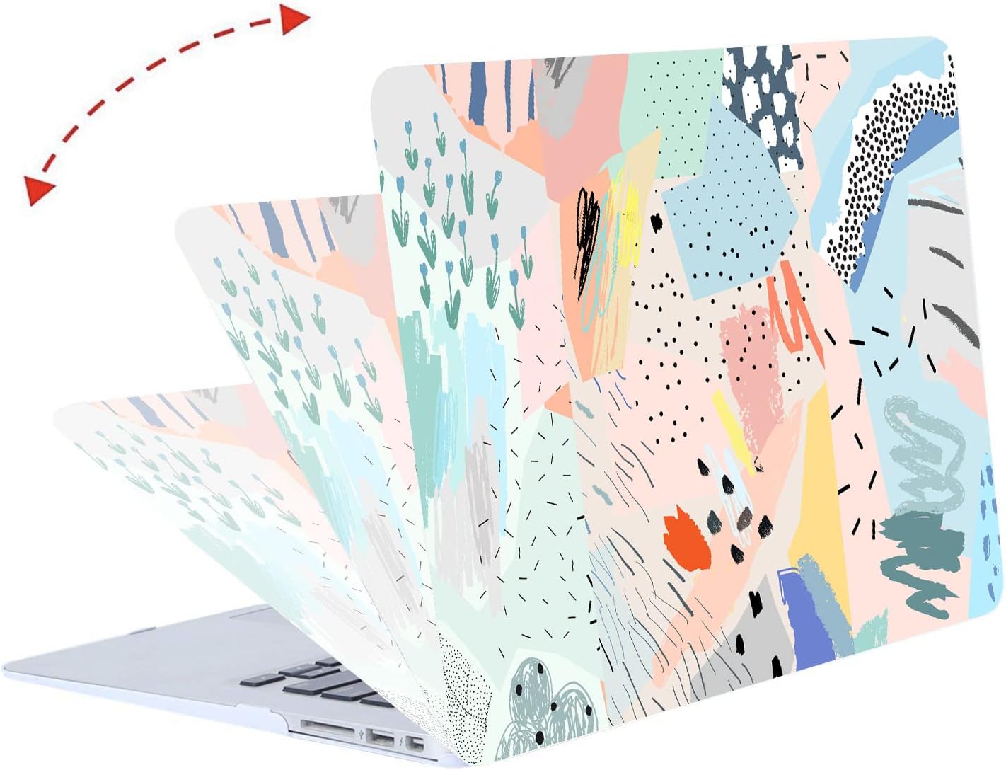 LanBaiLan Compatible for MacBook Pro 13 inch with Touch Bar 2022 2020 2019 2018 2017 2016 M1 M2 Chip A2338 A2289 A2251 A2159 A1989 A1706 A1708, Laptop Hardshell Case & Keyboard Cover, Graffiti