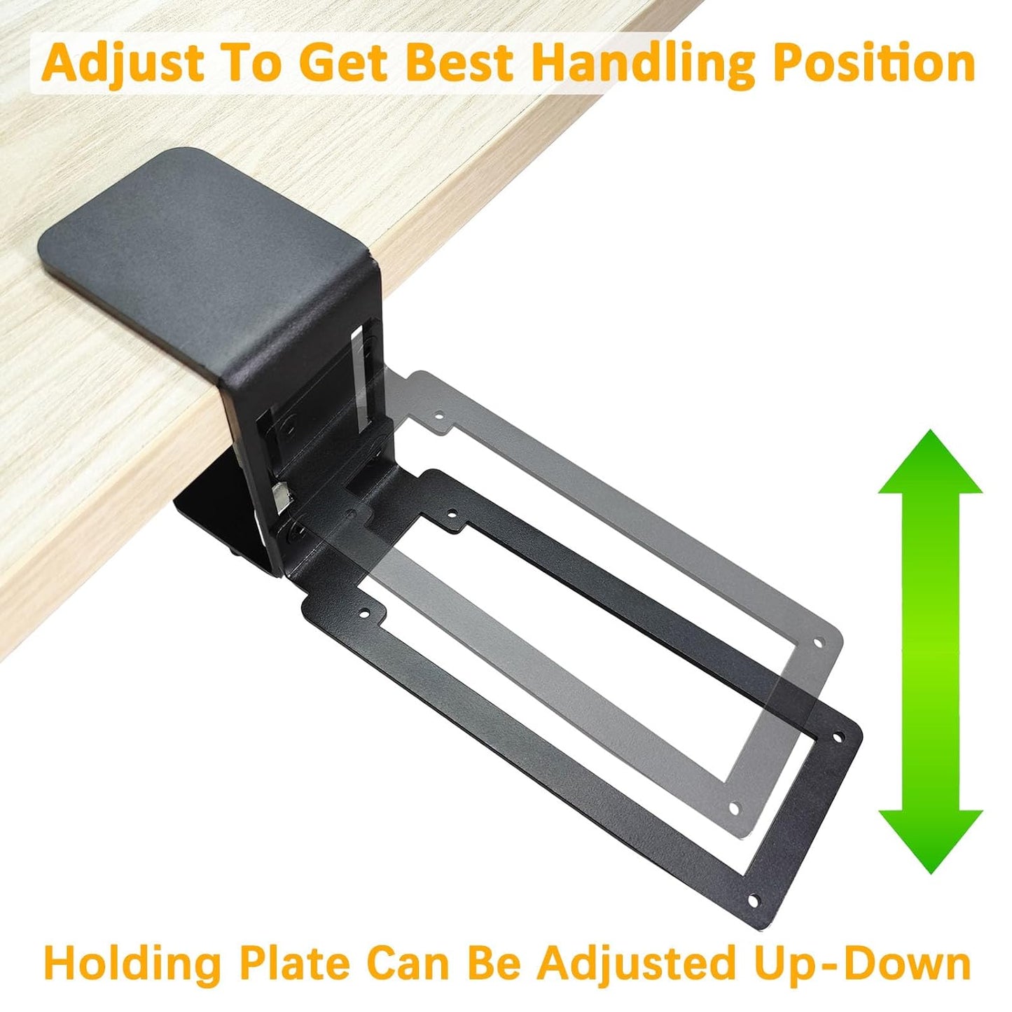 HTLAKIKJ Desk Mount for Flight Sim Joystick-Compatible with Logitech G Extreme 3D PRO Joystick Adjustable Fit Different Thickness Desk Enduring C-Clamp Metal Holder