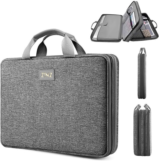 ZINZ Laptop Case Computer Sleeve Briefcase with Multi-pockets for 11.6 12.9 13 13.3 14 15 15.6 16 inch Notebooks