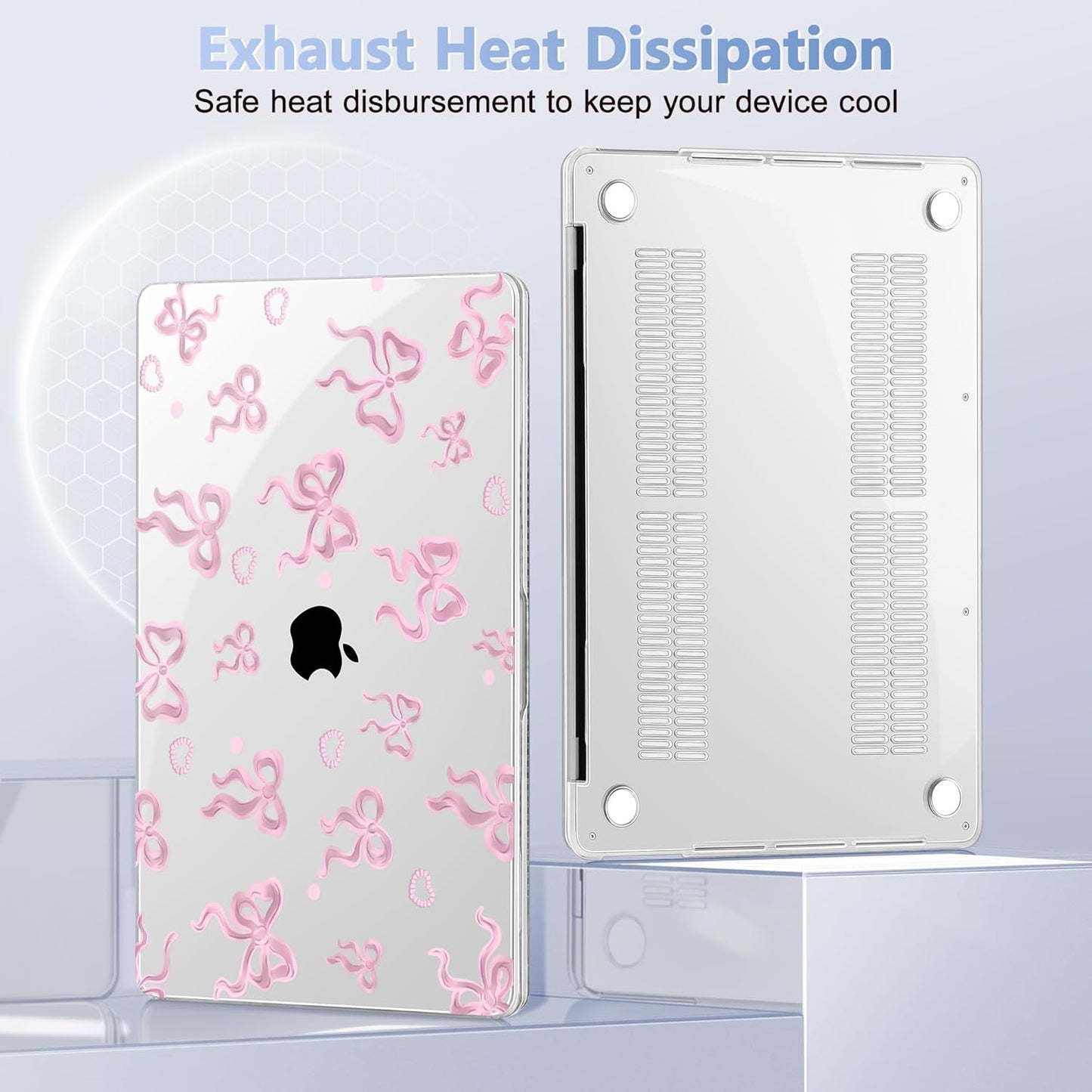 May Chen for MacBook Pro 13 inch Case 2022 2021 2020 Release A2338 M2 M1 A2289 A2251, Plastic Crystal Hard Shell Case Cover for MacBook Pro 13 inch Touch Bar Fits Touch ID, Heart Bow