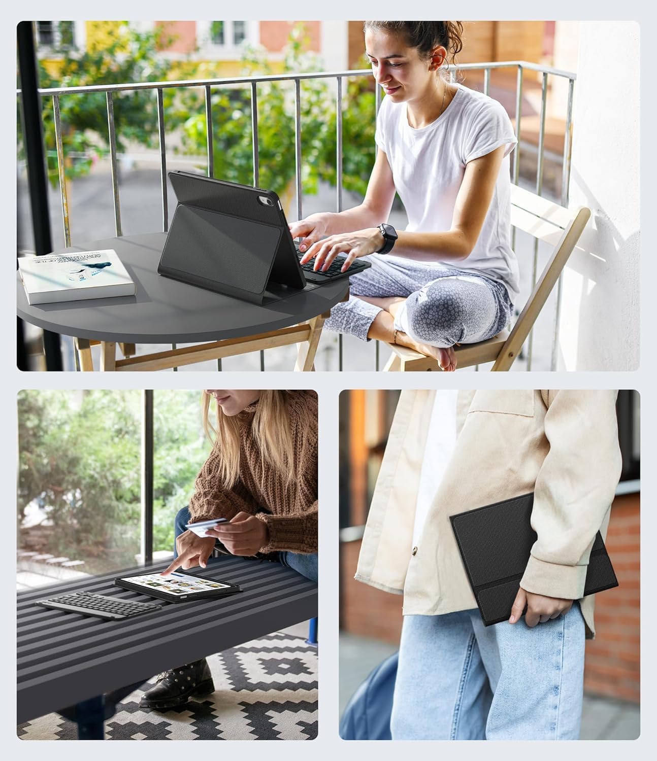 Keyboard Case for Samsung Galaxy Tab A9 Plus 5G 11 inch 2023 (SM-X210/X216/X218), Magnetic Detachable Wireless Keyboard Bluetooth, Smart Folio Cover with S Pen Holder for Galaxy Tab A9+ 11“（Black）