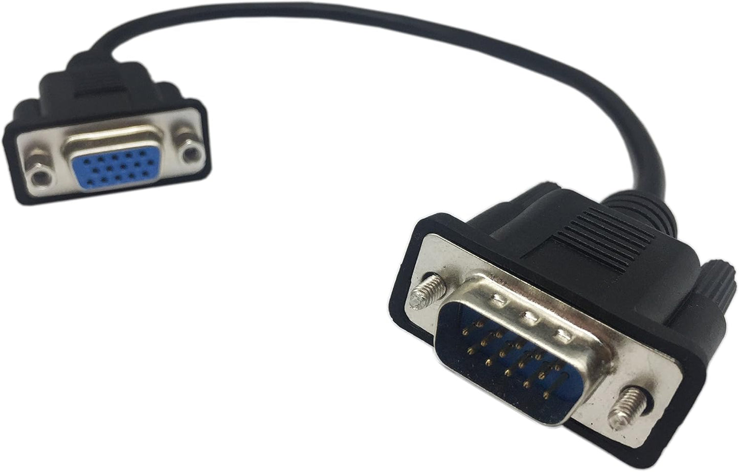 CERRXIAN 1ft VGA SVGA 15 Pin HD15 Male to Female Adapter Video Monitor Extension Cable for PC Laptop TV Porjector(mf)