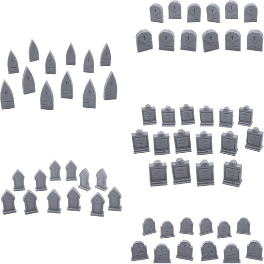 EnderToys Mausoleum Graveyard Tombstones, 3D Printed Tabletop RPG Scenery and Wargame Terrain 28mm Miniatures