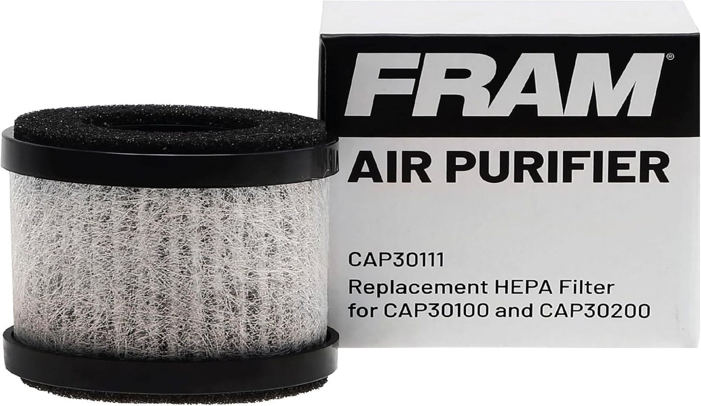 FRAM H13 HEPA Filtration Air Purifier Replacement Filter for Model CAP30100 & CAP30200 | Cleans Air of Smoke, Dust & Other Contaminants | Provides 500 Hours of Use | CAP30111