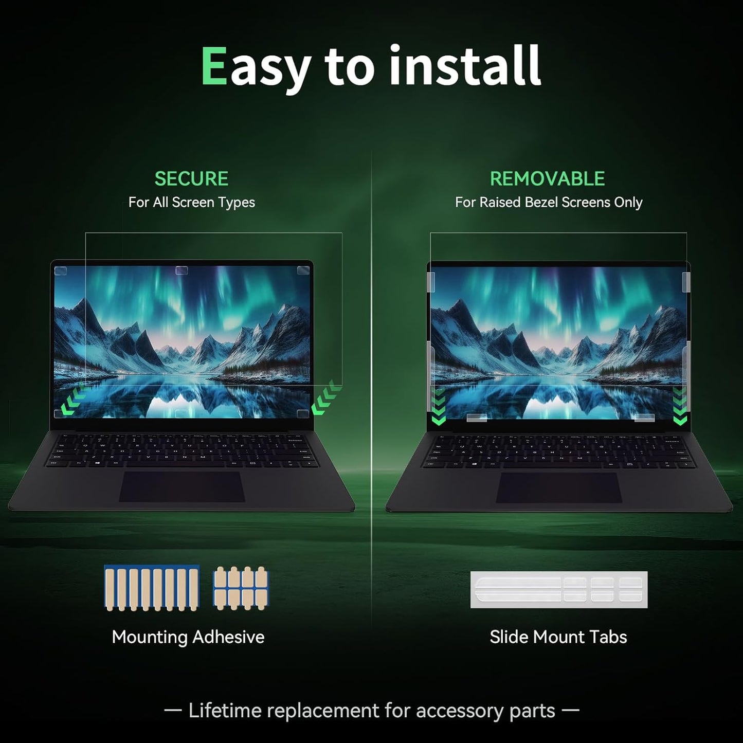 Laptop Privacy Screen 13.3 Inch, Laptop Screen Privacy Shield 16:9 Aspect Ratio Anti-Glare Blue Light Computer Monitor Protector,Removable 13in Filter for Lenovo HP Acer Asus Thinkpad Envy Xps