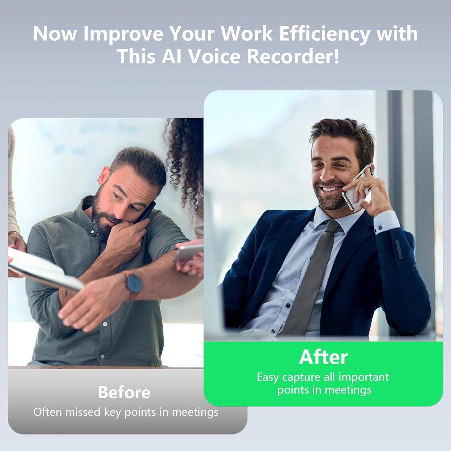 AI Voice Recorder, Voice Recorder with No Fee for Transcribe & Summarize Empowered by ChatGPT, APP and Web Sync, Real-time Translation, 107 Languages, Wireless Charging, for Lectures, Meetings-Silver