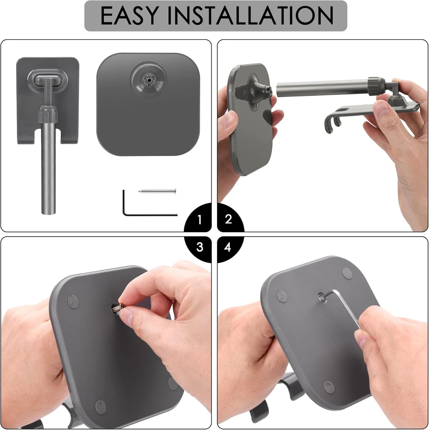 Doboli Cell Phone Stand, Phone Stand for Desk, Phone Holder Stand Compatible with iPhone and All Mobile Phones Tablet, Gifts for Adults Women Men Mom Wife, Space Gray