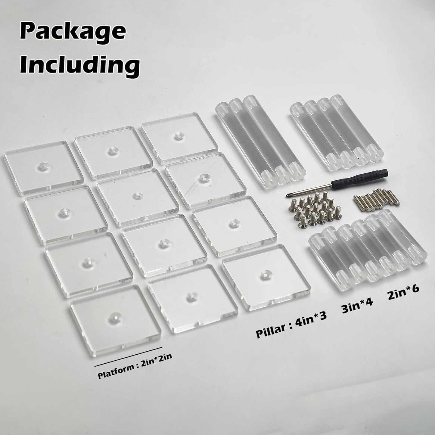 AAiphuwew 6pcs Combat Risers for Flying Miniatures, Adjustable Height Multi-Tiered Raised Platforms Flying Miniatures Combat Riser for Tabletop RPG and Board Games