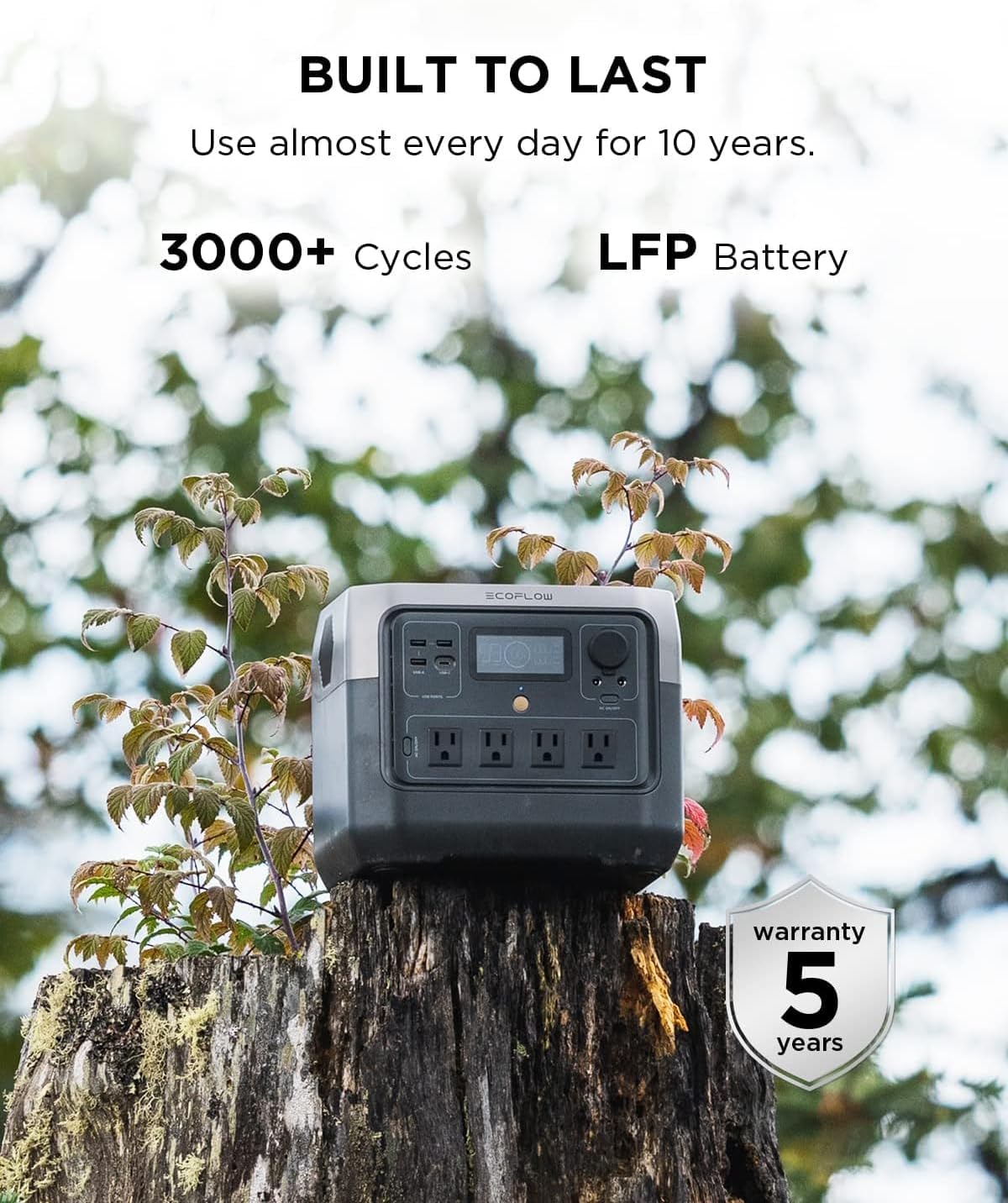 EF ECOFLOW Solar Generator River 2 Pro 768Wh LiFePO4 Battery with 220W Solar Panel, 4x800W AC Outlets (1600W Surge), Portable Power Station for Home Backup Outdoors Camping RV Emergency