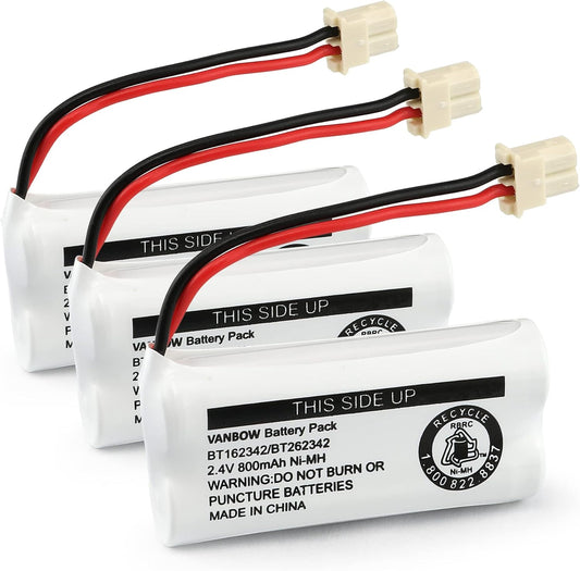 BT183342 BT283342 BT166342 BT266342 BT162342 BT262342 Cordless Phone Battery Compatible with CS6114 CS6419 CS6719 EL52300 CL80112 CS6719-2 Cordless Handsets (Pack 3)