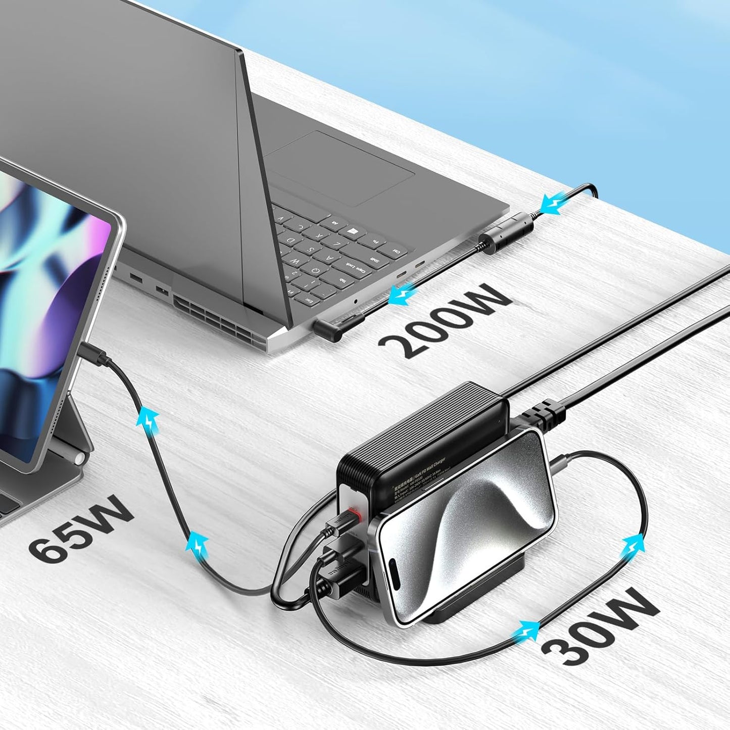 330W ASUS ROG Strix Scar 18 Gaming Laptop Charger, 3-Port PD 3.0 (20V/16.5A) ROG Zephyrus Fast Charging Adapter Compatible with ROG Strix Scar 16/17/18, Zephyrus M16 GV601/Duo 16 GX650