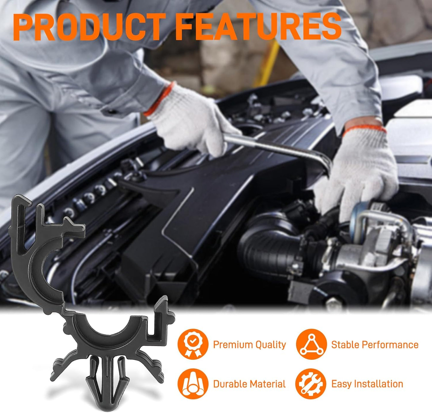 30pcs 1/2" OD 11/32" ID Wire Loom Routing Clips for GM 8911473