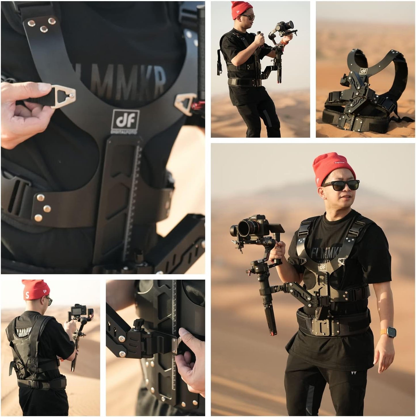 DF DIGITALFOTO THANOS-SE Support Vest Rig System,Filmmakers Kit Gimbal SteadyCam Axis Compatible with DJI RS4/RS 4 Pro/RS2/RS 3 PRO Mini,ZHIYUN Crane 3S for Videographer Smoothing footage 4.4-17.6 lbs