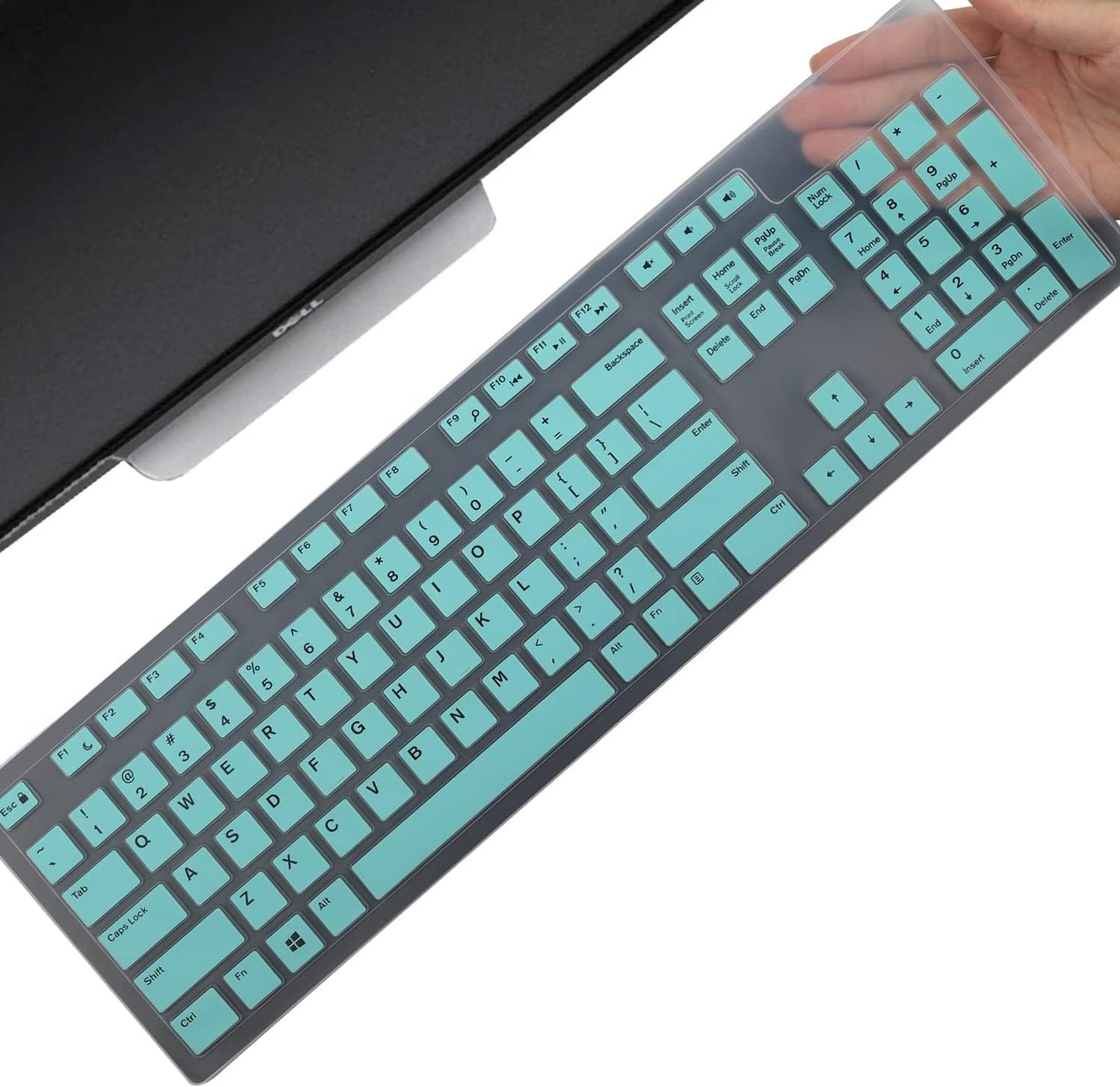Keyboard Cover Skin for Dell KM636 KB216 KB216t KB216d KB216p Wired & Wireless Keyboard, Dell Optiplex 5250 3050 3240 5460 7450 7050, Dell Inspiron Desktop 24" 27" 5400 5490 7700 7790 3475 3670 3477