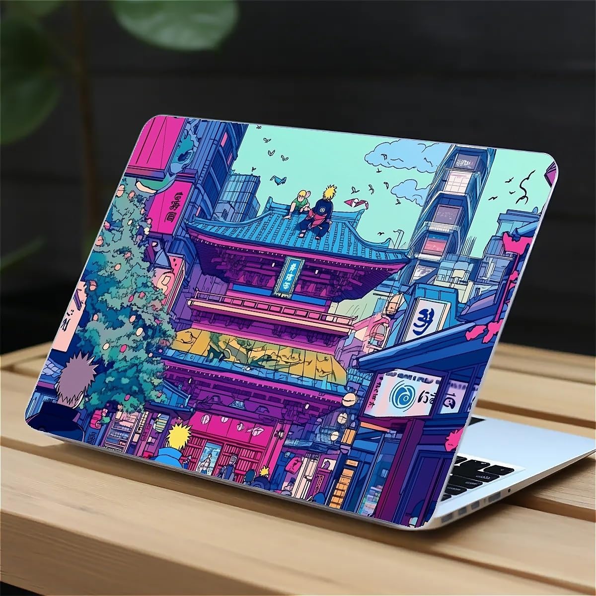 Compatible with MacBook Air 13.3 13.6 Inch Case 2022 2021 2020 2019 Plastic Hard Shell Case Cover,13.6 Air (A2681) M2 2022, Traditional Japanese Architecture