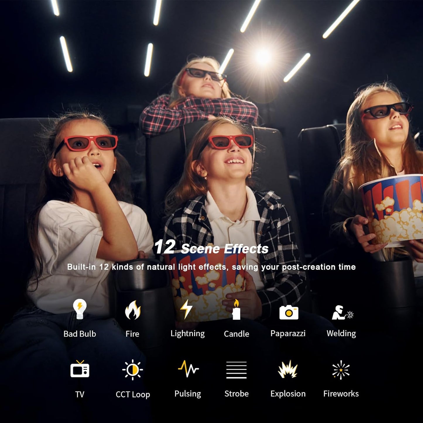 GVM 300W LED Video Light Kit with Softbox, CRI97+ Photography Lighting for Video Recording with Bowens Mount, 65000Lux/m Studio Lights with APP&DMX Control, 2700-6800K, 12 Scene Light