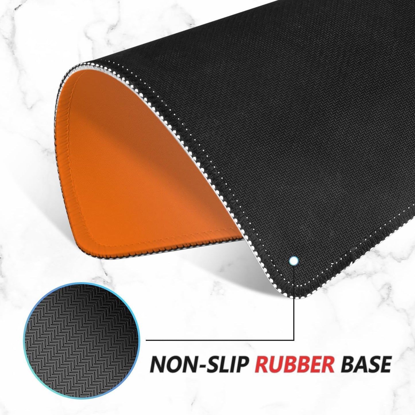 ITNRSIIET Mouse Pad Non-Slip Rubber Base Smooth Surface Stitched Edges Waterproof Durable Compatible with All Mice for Office & Gaming, Desk Accessory, 10.2x8.3x0.12 inch, Sunset Gradient