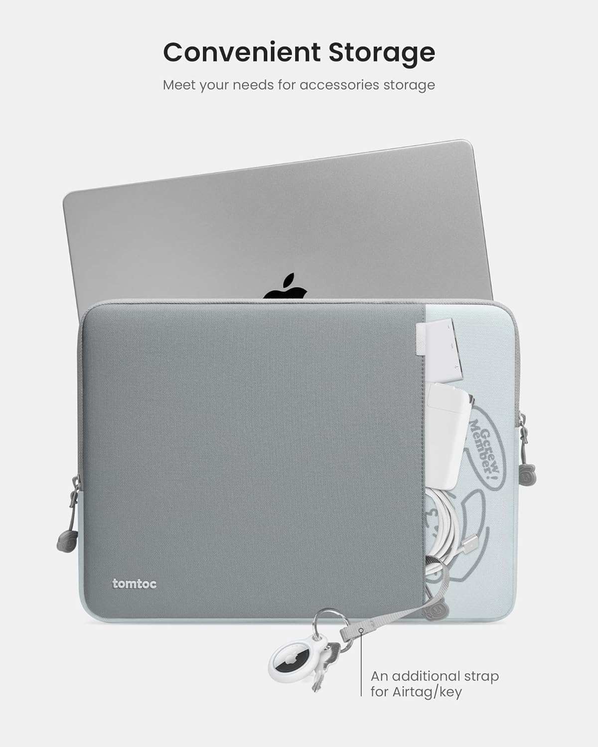 tomtoc 360° Protective Laptop Sleeve for 13-inch New MacBook Air M4/A3240 2025, M3/A3113, M2/A2681 M1/A2337 A2179 A1932, 13-inch MacBook Pro M2/A2686 M1/A2338, Water-Resistant Computer Case Bag