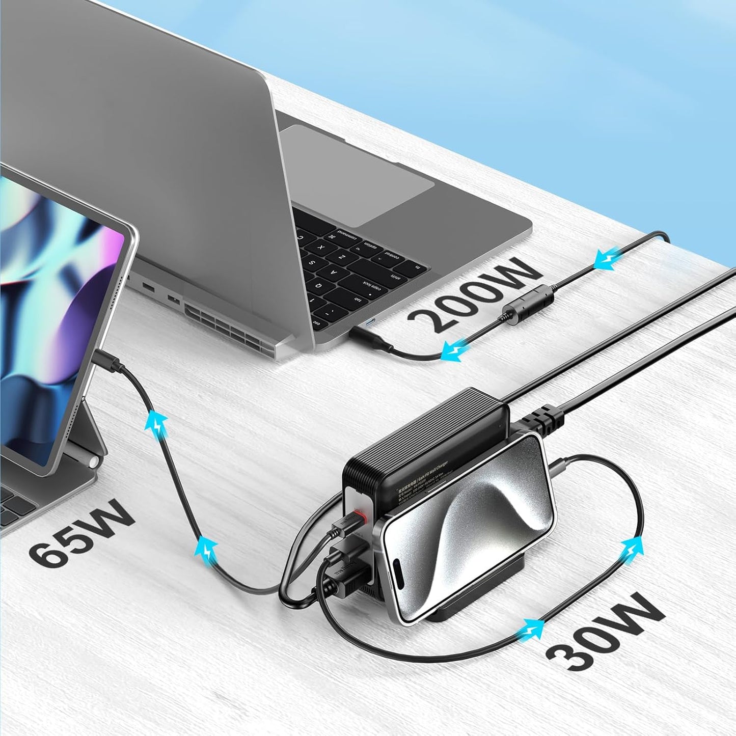 330W GaN PD 3.0 Fast Charger with XT60 Port (20V/16.5A) for Dell G16, G15, G7, Alienware m16, m18, X51-3-Port Laptop Charger Adapter for Gaming, Engineering & Workstation Laptops