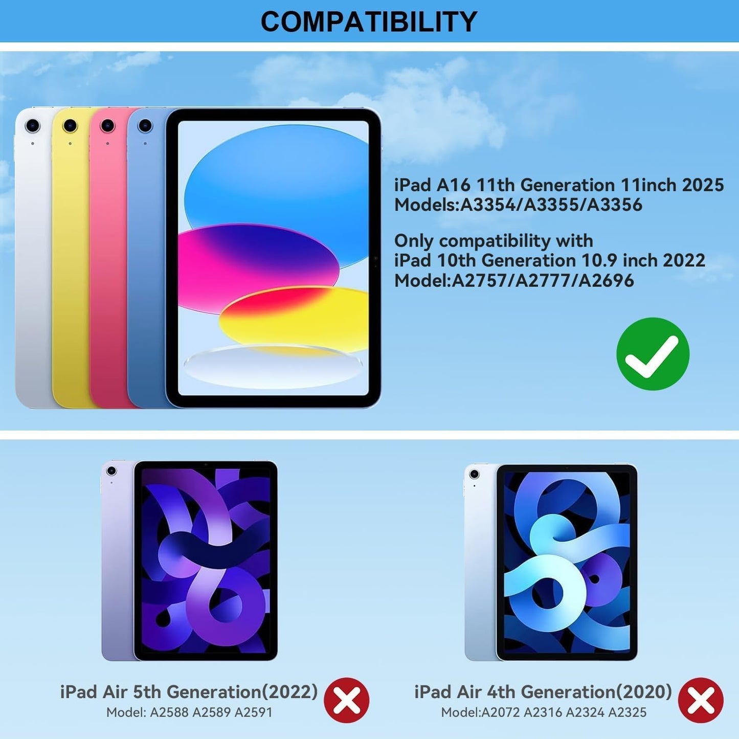 for iPad 11th (A16) & 10th Generation Case with Keyboard – Magic-Style Magnetic – Floating Cantilever Stand - Multi-Touch Trackpad Keyboard Case for iPad 11 inch 2025&10th Gen 10.9 inch (White)