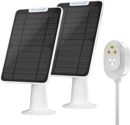 6W Solar Panel Charger Compatible with Arlo Ultra/Ultra 2/Pro 3/Pro 4/Pro 3 Floodlight Security Camera, Solar Panels Charging IP65 Weatherproof w/ 9.8ft Charging Cable Adjustable Wall Mount, 2 Pack