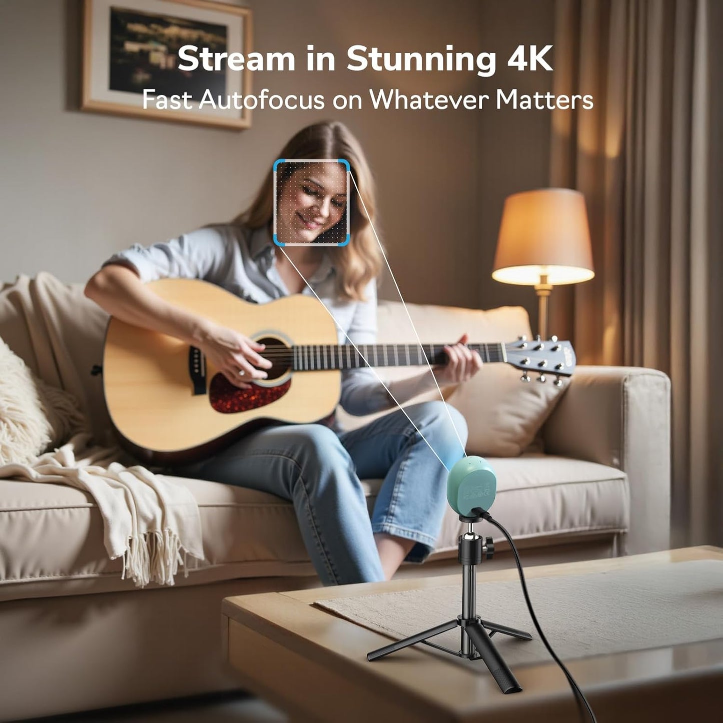EMEET Piko 4K Webcam for Streaming, World’s 1st Dual-Camera AI-Powered 4K Camera w/AI Autofocus, 3 Mics Array&3 Sound Modes, USB Webcam with Clip, Great for Streaming, Desk Setup and Creative Gifts
