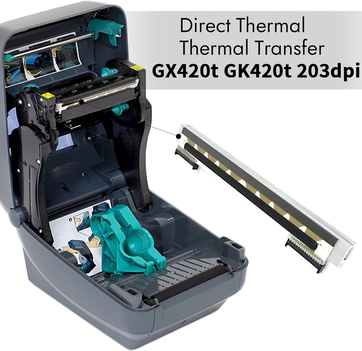 105934-038 New Printhead for Zebra GX420T GK420T Thermal Desktop Printer 203dpi Genuine